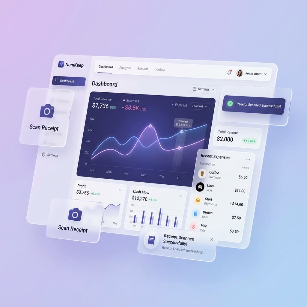 NumKeep Dashboard Preview